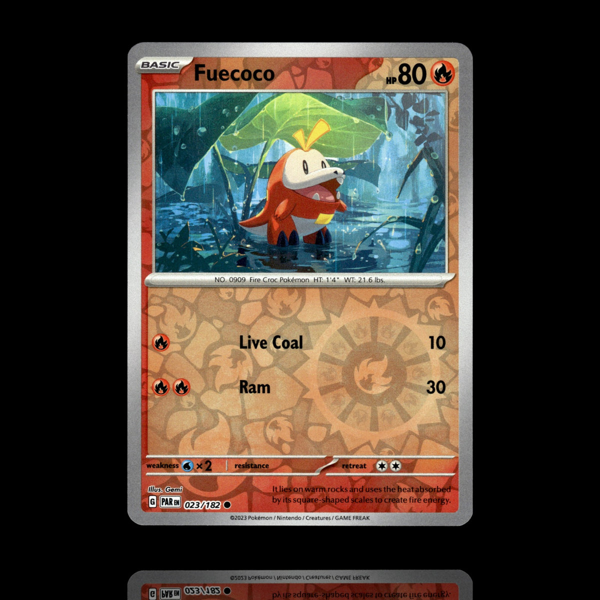 ▸ Fuecoco | SV04: Paradox Rift | Reverse Holo | 023/182 | NM