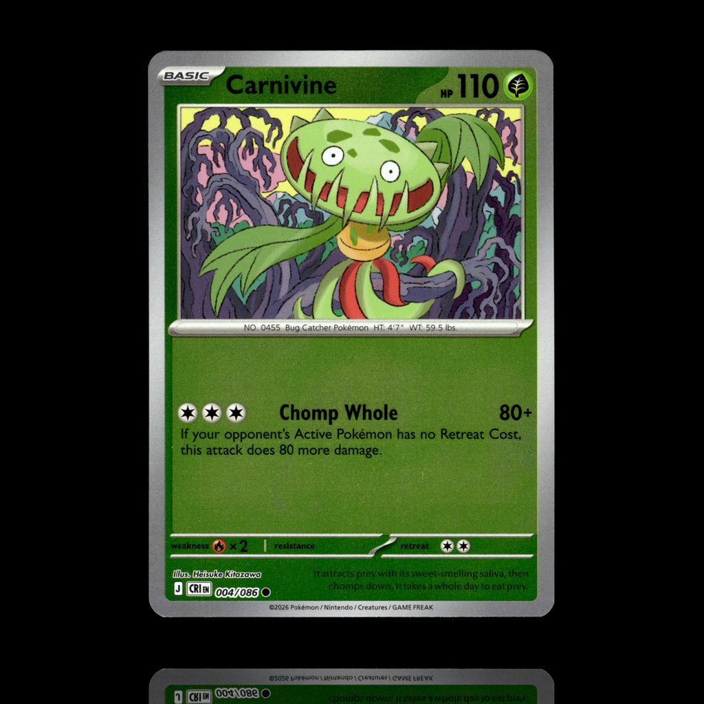 ▸ Carnivine | ME04: Chaos Rising | Reverse Holo | 004/086 | NM