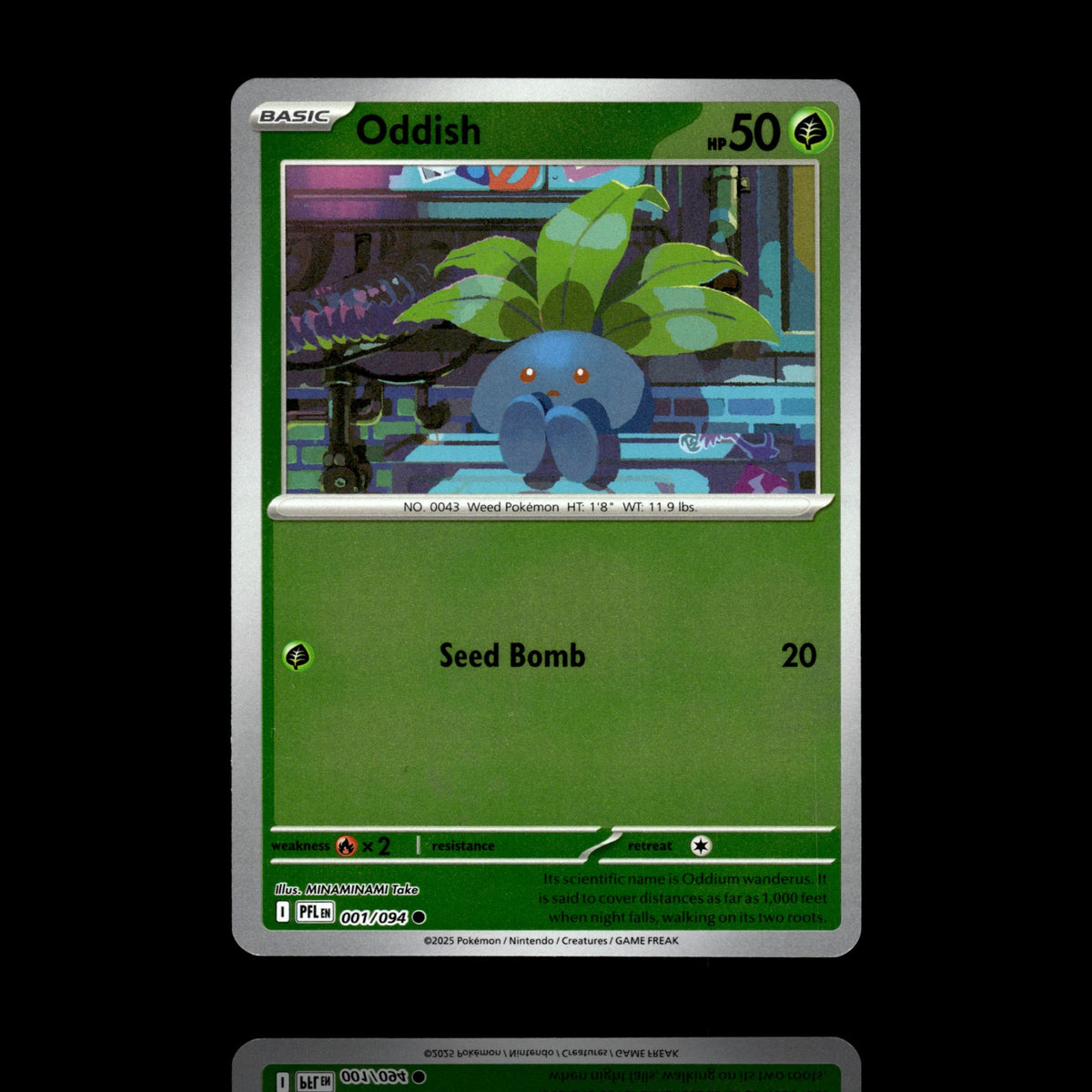 ▸ Oddish | ME02: Phantasmal Flames | Reverse Holo | 001/094 | NM