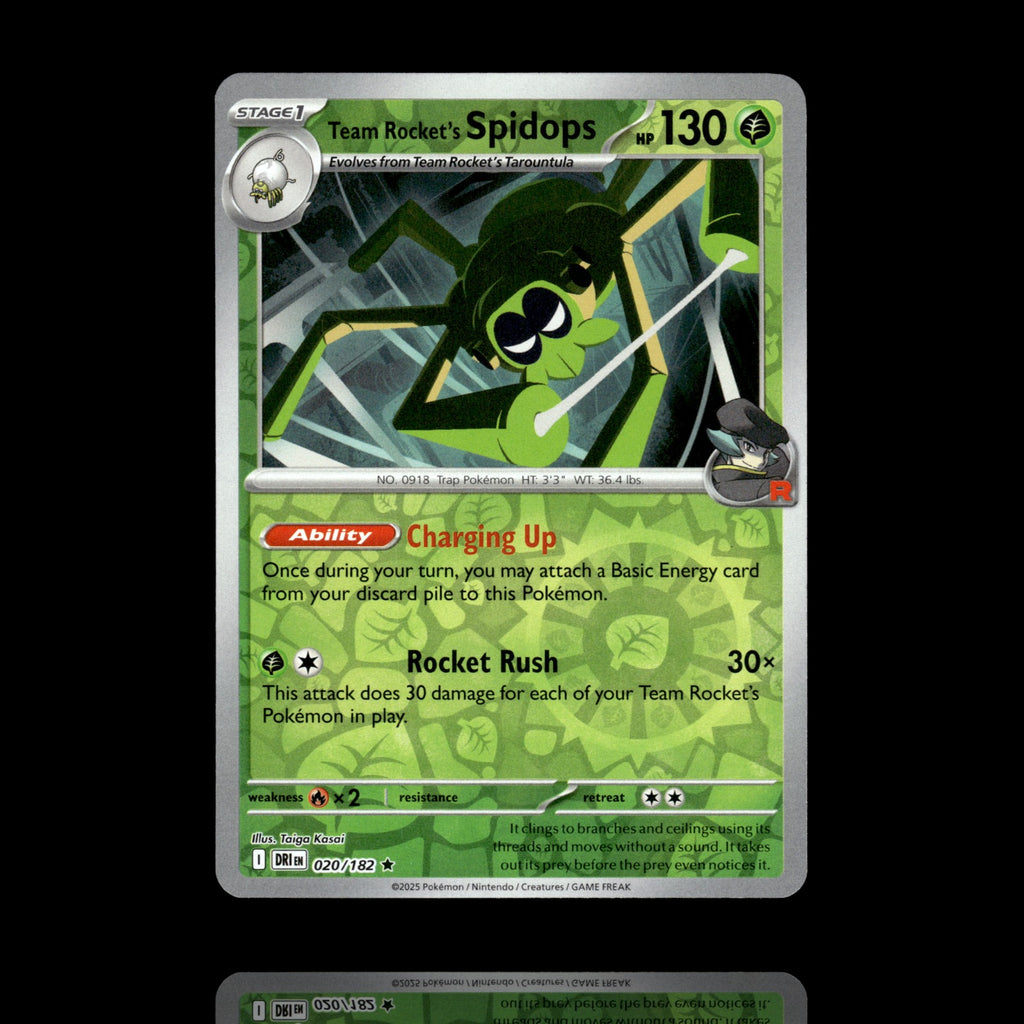 ▸ Team Rocket's Spidops | SV10: Destined Rivals | Reverse Holo | 020/182 | NM
