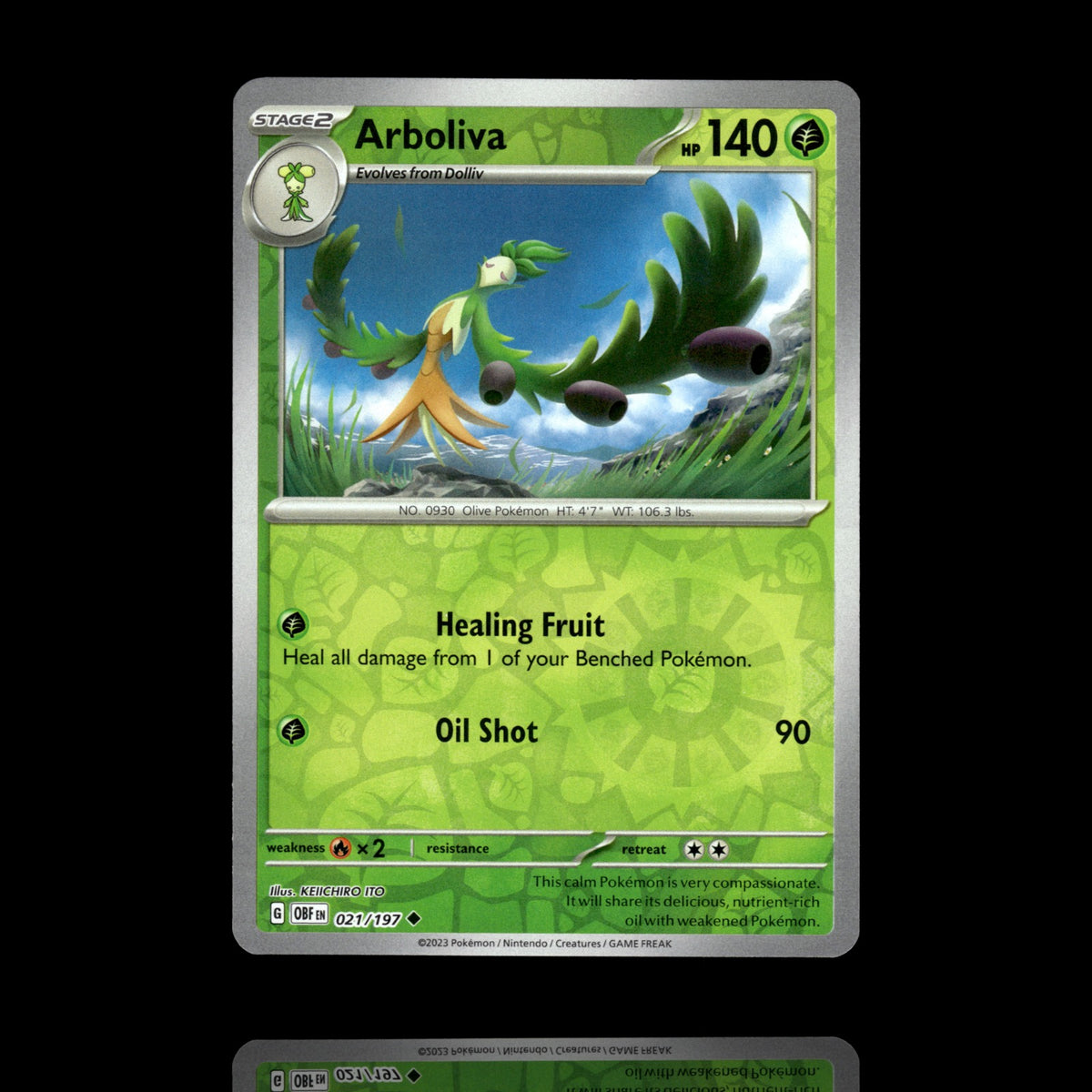 ▸ Arboliva | SV03: Obsidian Flames | Reverse Holo | 021/197 | NM