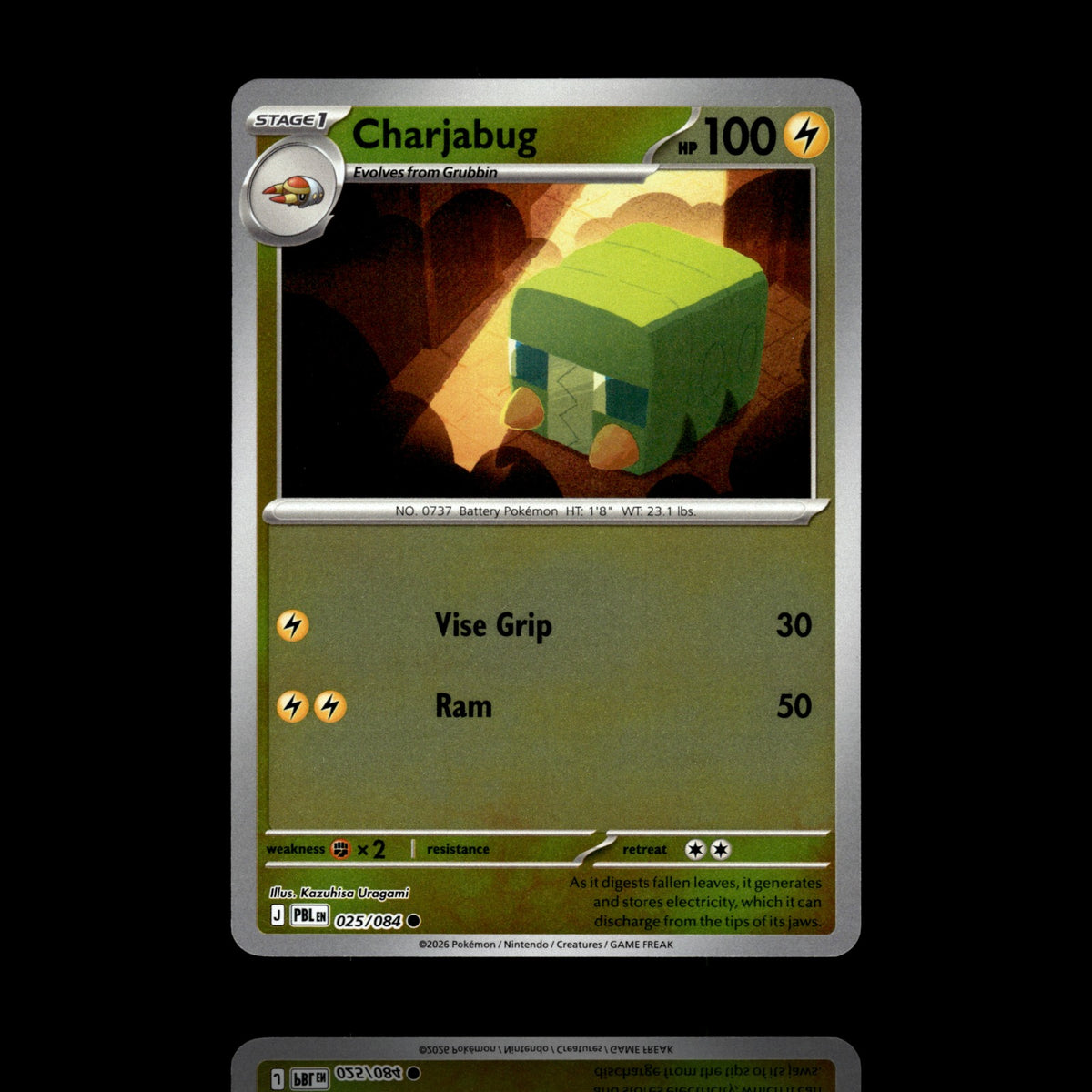 ▸ Charjabug | ME05 Pitch Black | Reverse Holo | 025/084 | NM