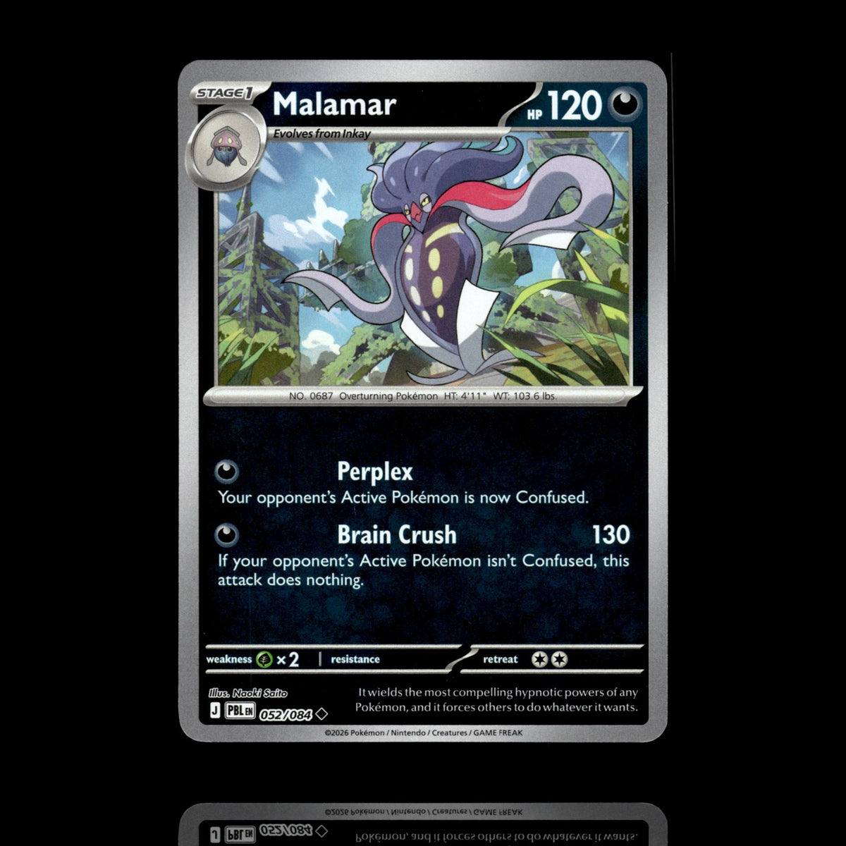 ▸ Malamar | ME05: Pitch Black | Reverse Holo | 052/084 | NM