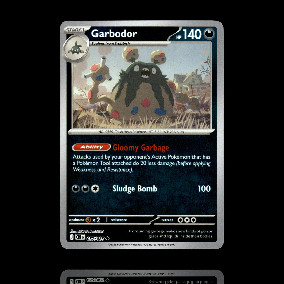 ▸ Garbodor | ME04: Chaos Rising | Reverse Holo | 057/086 | NM