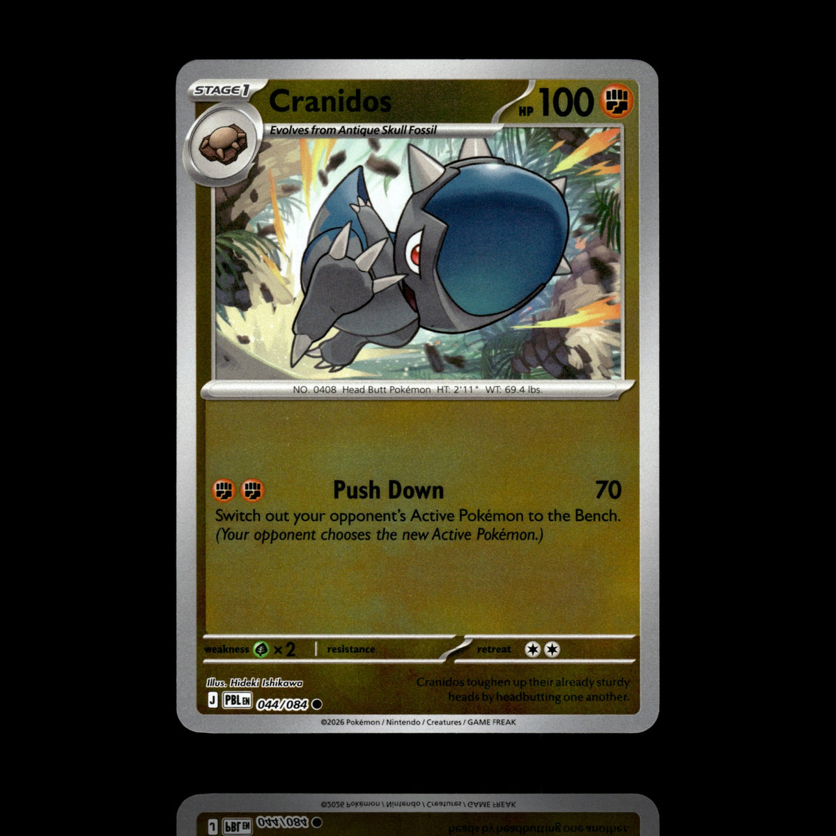 ▸ Cranidos | ME05 Pitch Black | Reverse Holo | 044/084 | NM
