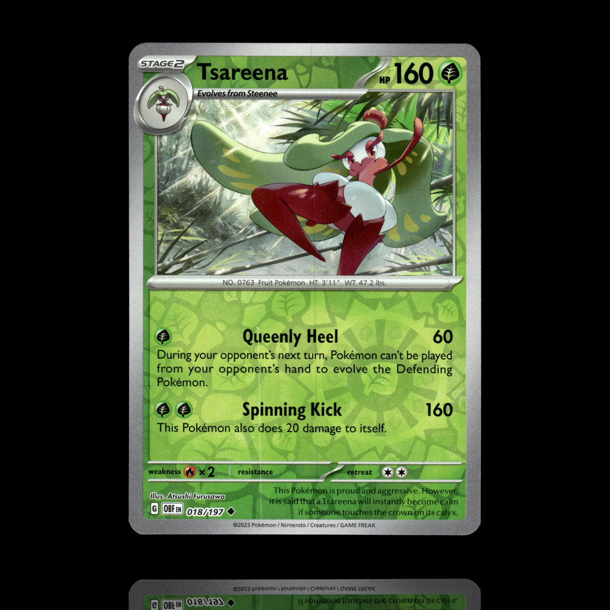▸ Tsareena | SV03: Obsidian Flames | Reverse Holo | 018/197 | NM