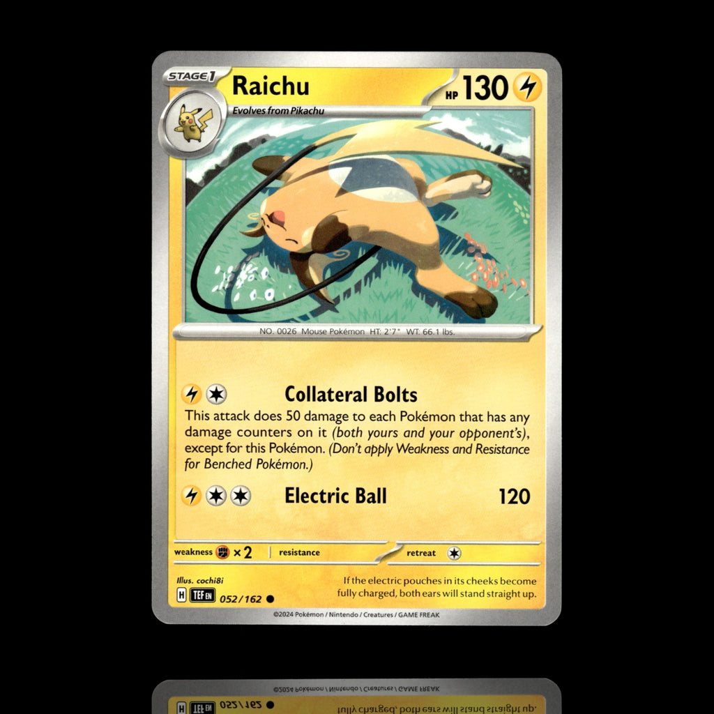▸ Raichu | SV05: Temporal Forces | Common | 052/162 | NM