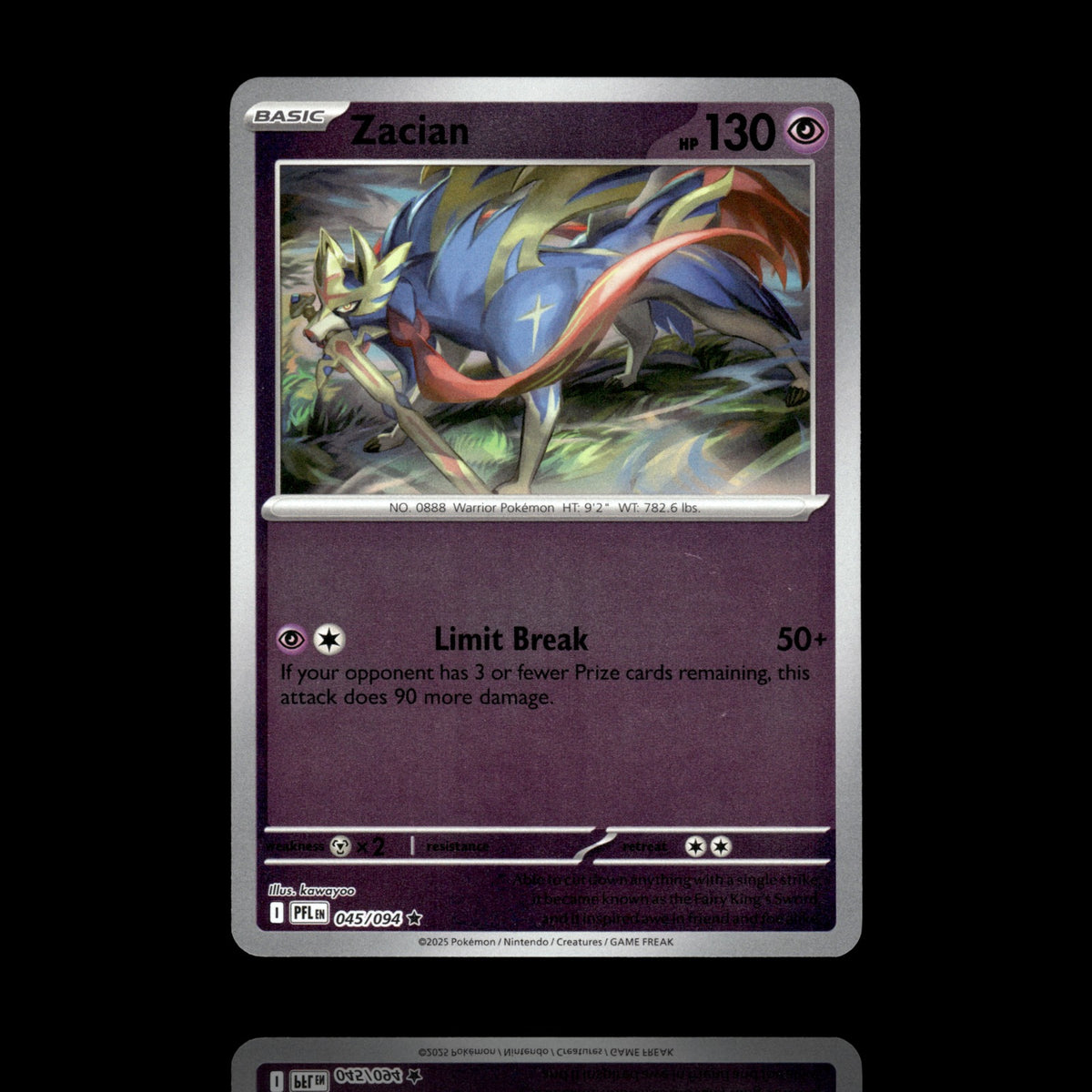 ▸ Zacian | ME02: Phantasmal Flames | Reverse Holo | 045/094 | NM