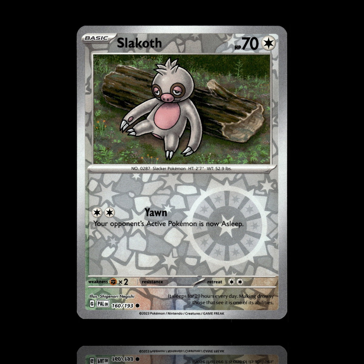 ▸ Slakoth | SV02: Paldea Evolved | Reverse Holo | 160/193 | NM