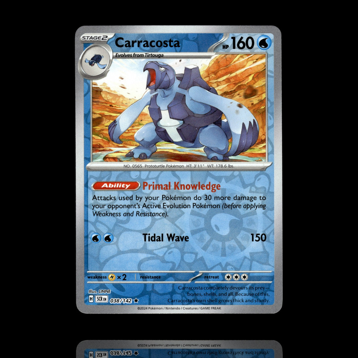 ▸ Carracosta | SV07: Stellar Crown | Reverse Holo | 038/142 | NM