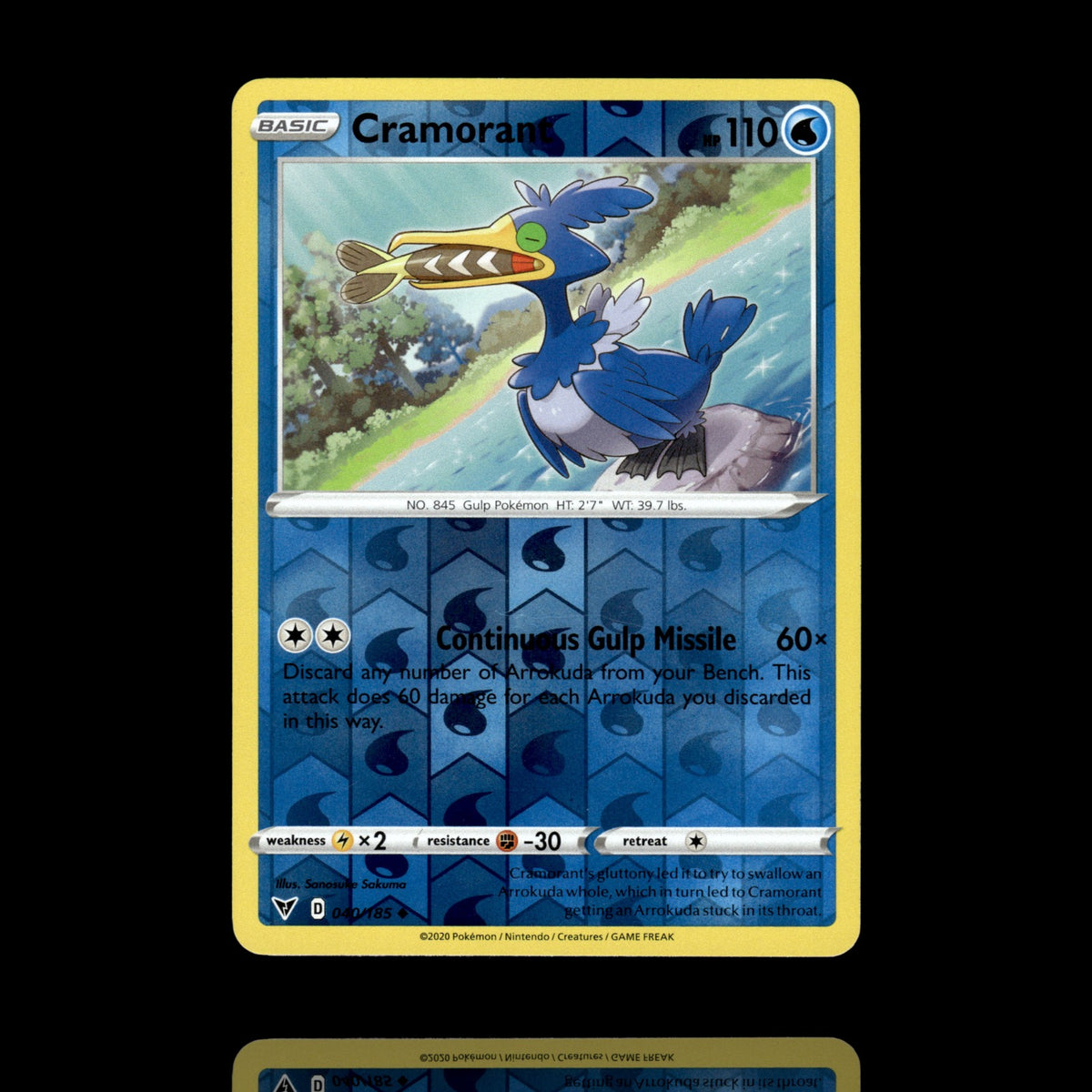 ▸ Cramorant | SWSH04: Vivid Voltage | Reverse Holo | 040/185 | NM