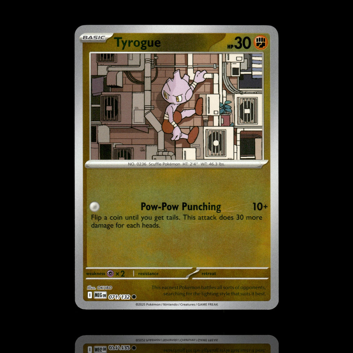 ▸ Tyrogue | ME01: Mega Evolution | Reverse Holo | 071/132 | NM