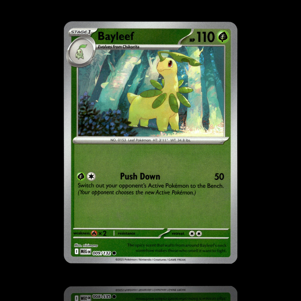 ▸ Bayleef | ME01: Mega Evolution | Reverse Holo | 009/132 | NM