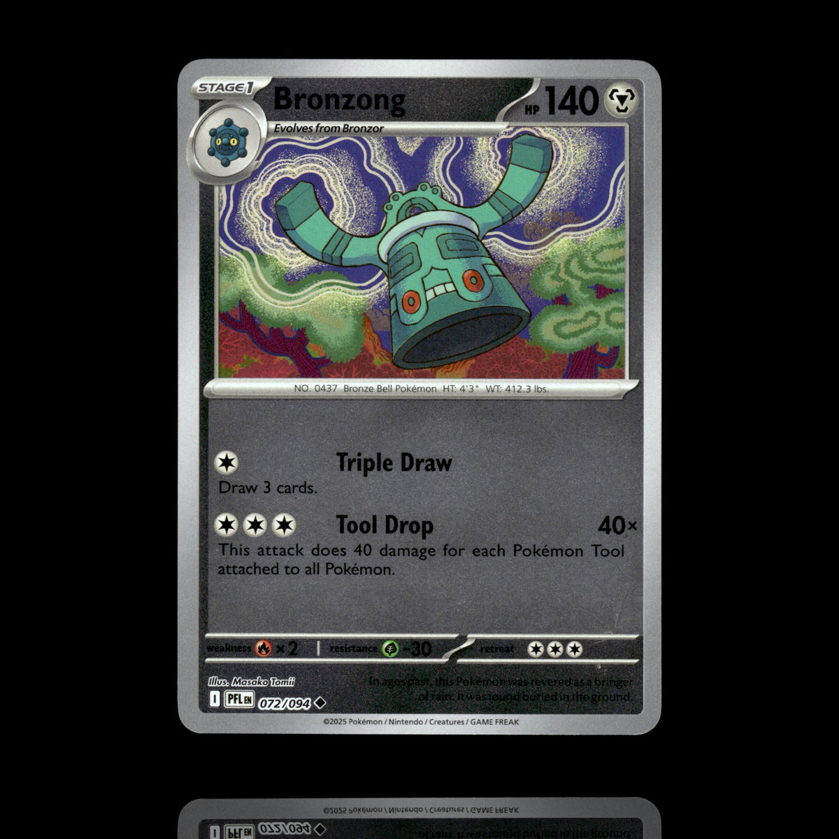 ▸ Bronzong | ME02: Phantasmal Flames | Reverse Holo | 072/094 | NM