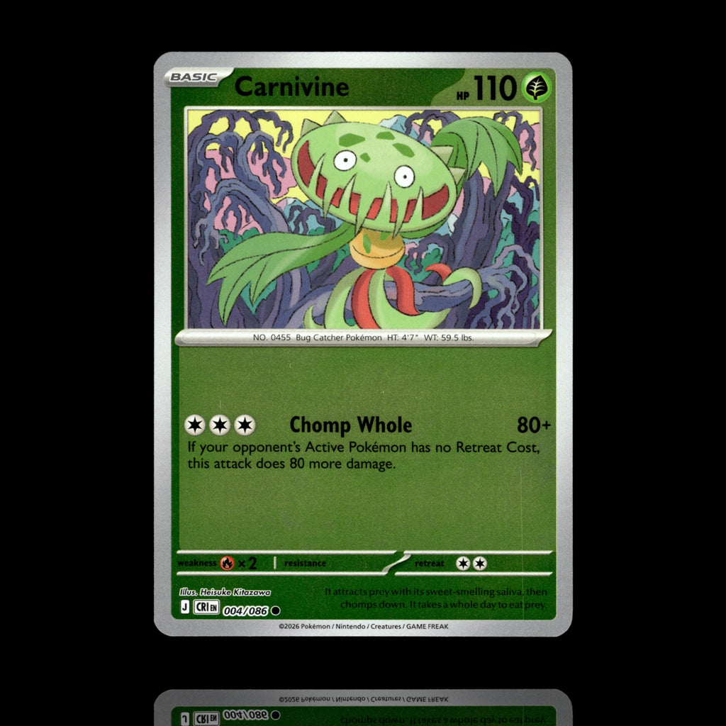 ▸ Carnivine | ME04: Chaos Rising | Reverse Holo | 004/086 | NM
