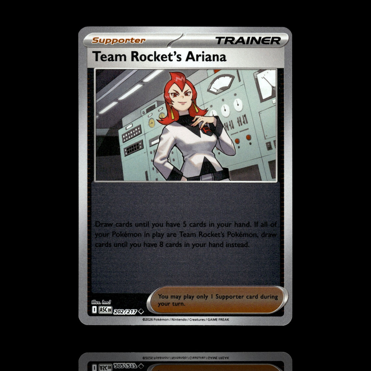 ▸ Team Rocket's Ariana | ME: Ascended Heroes | Reverse Holo | 202/217 | NM