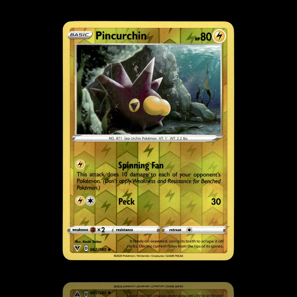 ▸ Pincurchin | SWSH04 Vivid Voltage | Reverse Holo | 062/185 | NM