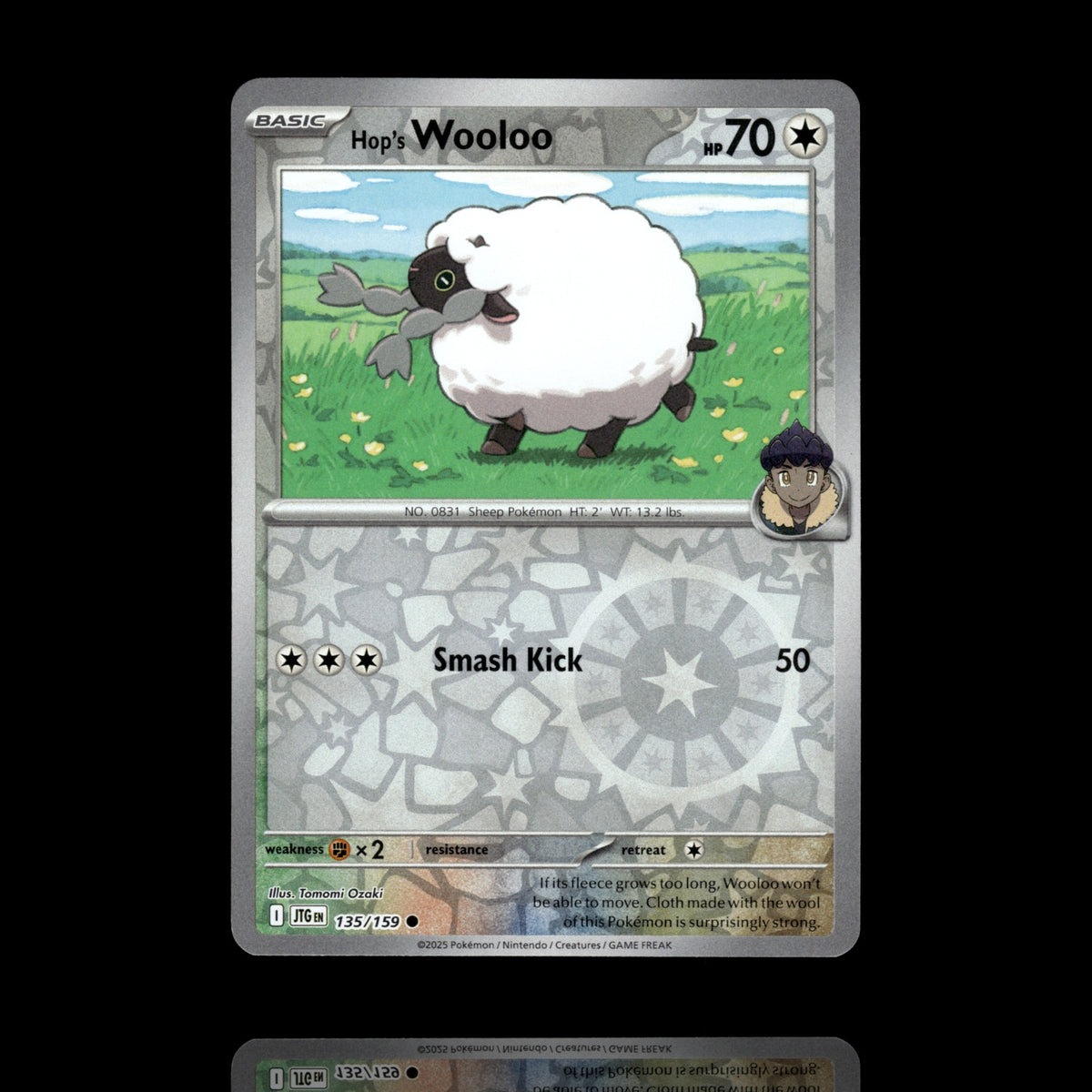 ▸ Hop's Wooloo | SV09: Journey Together | Reverse Holo | 135/159 | NM