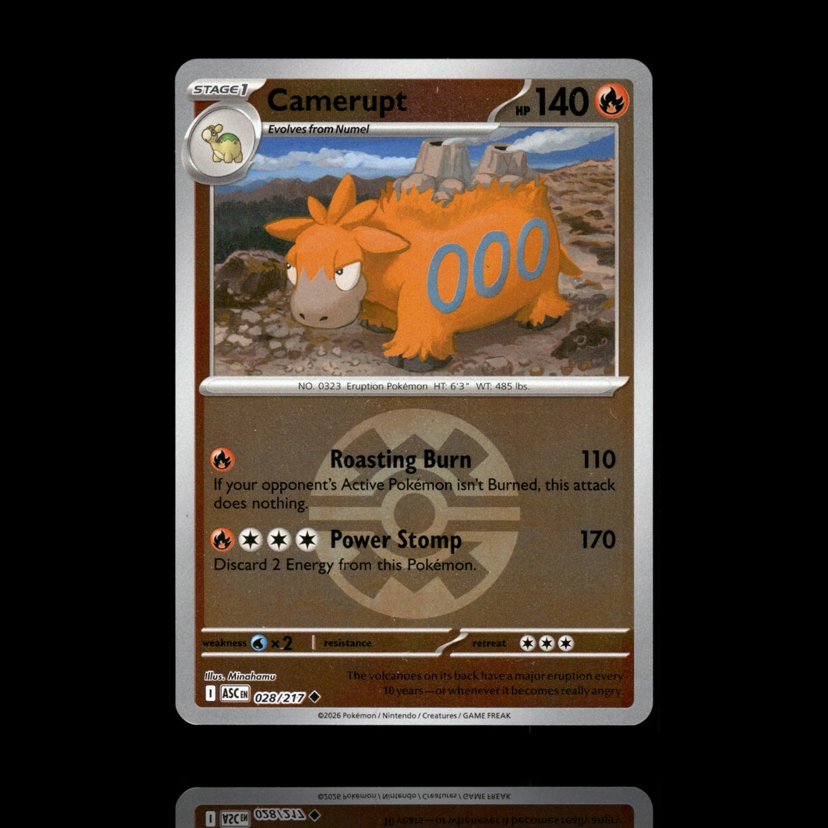 ▸ Camerupt (Quick Ball) | ME: Ascended Heroes | Reverse Holo | 028/217 | NM