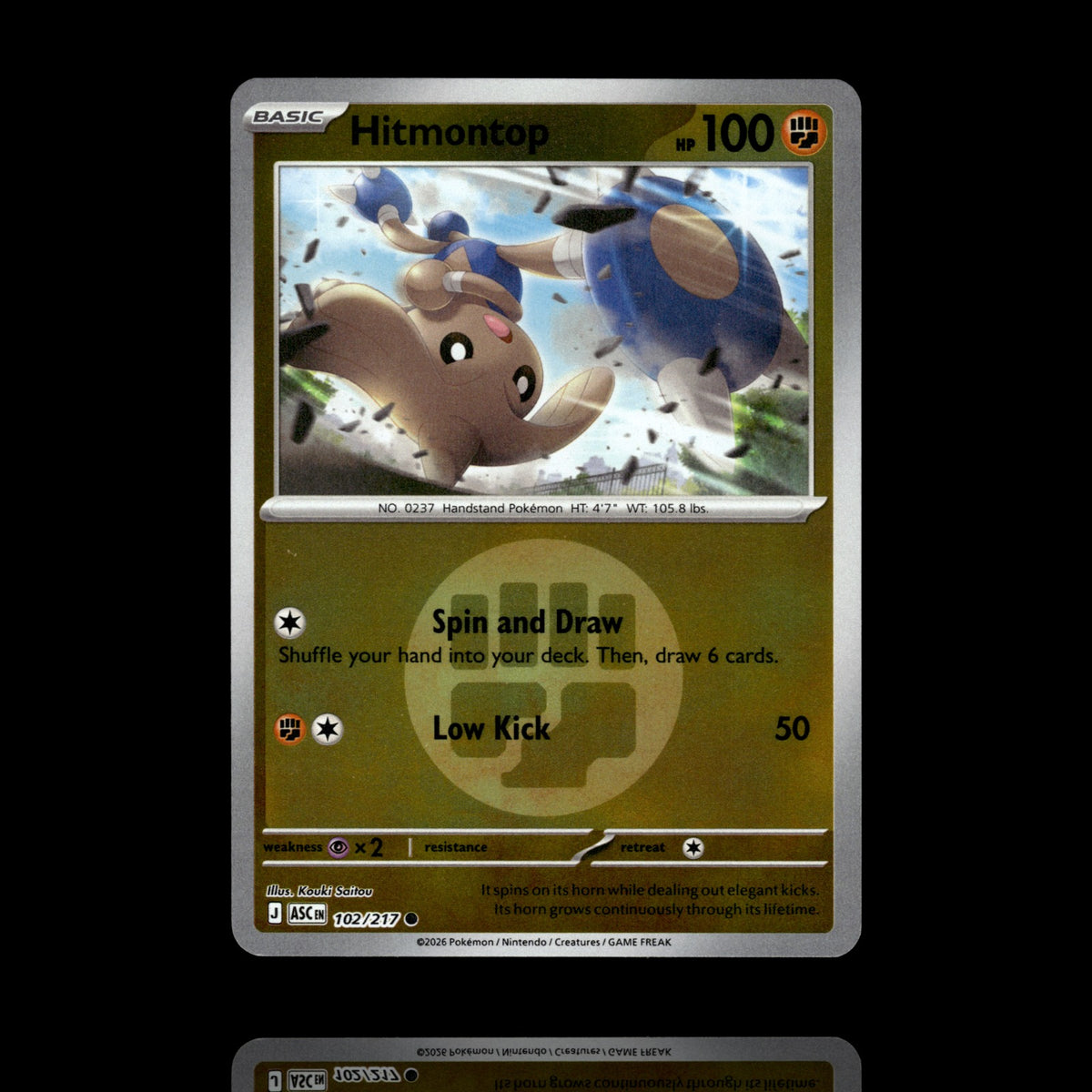 ▸ Hitmontop | ME: Ascended Heroes | Energy Reverse Holo | 102/217 | NM