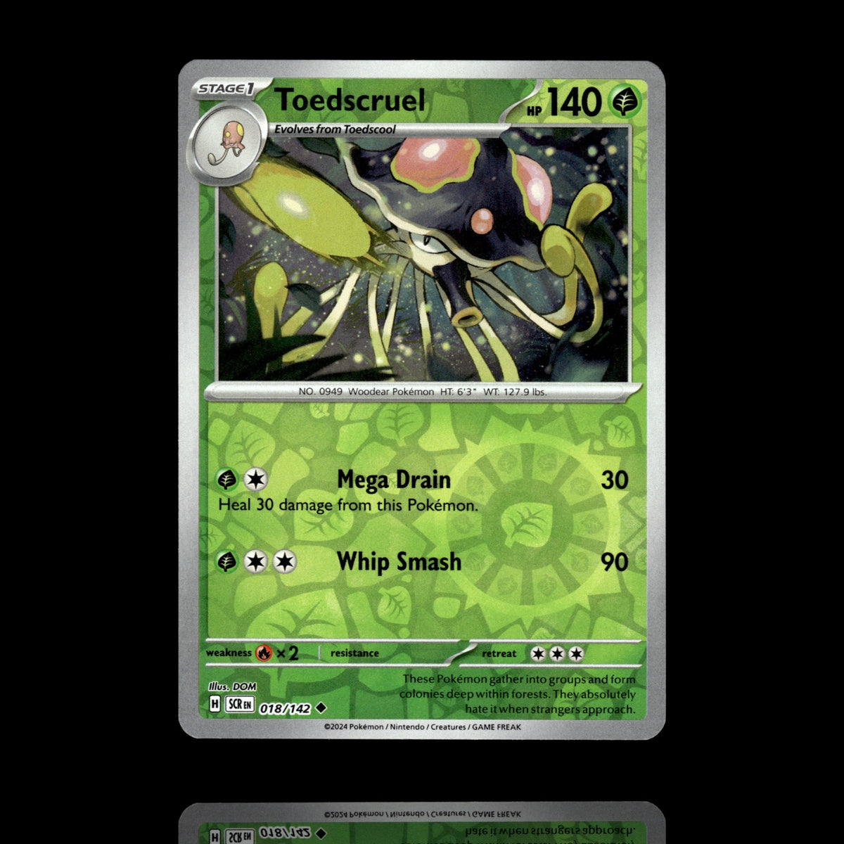 ▸ Toedscruel | SV07: Stellar Crown | Reverse Holo | 018/142 | NM
