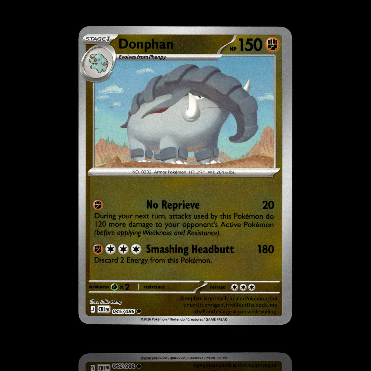 ▸ Donphan | ME04: Chaos Rising | Reverse Holo | 045/086 | NM