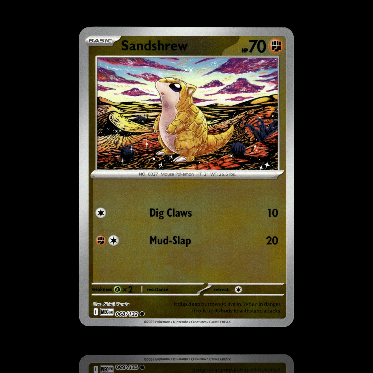 ▸ Sandshrew | ME01: Mega Evolution | Reverse Holo | 068/132 | NM
