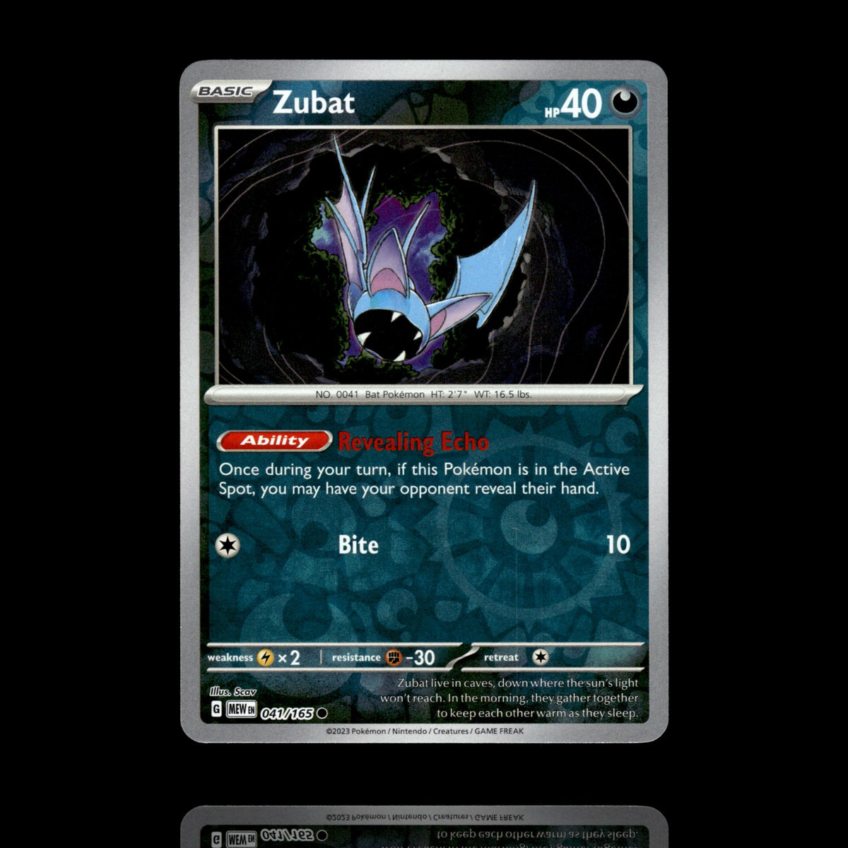 ▸ Zubat | SV: Scarlet & Violet 151 | Reverse Holo | 041/165 | NM