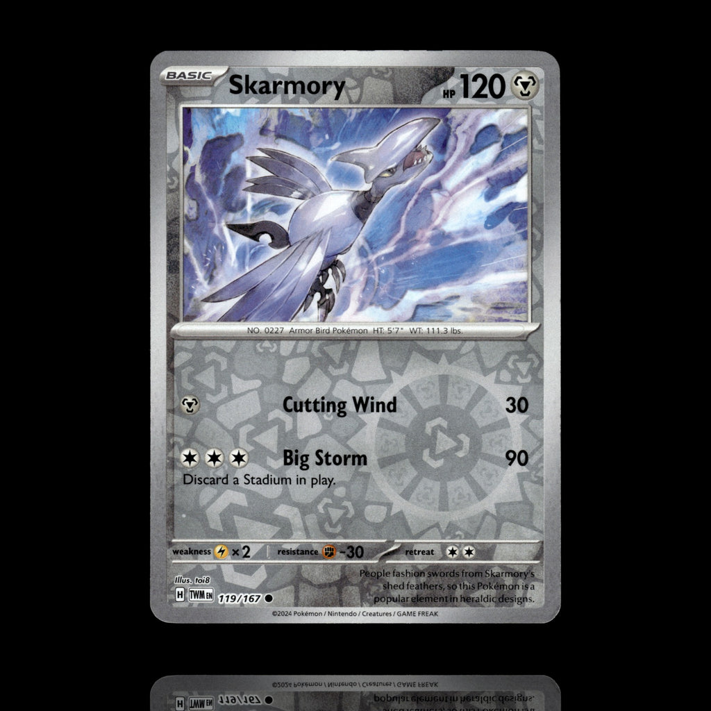 ▸ Skarmory | SV06: Twilight Masquerade | Reverse Holo | 119/167 | NM