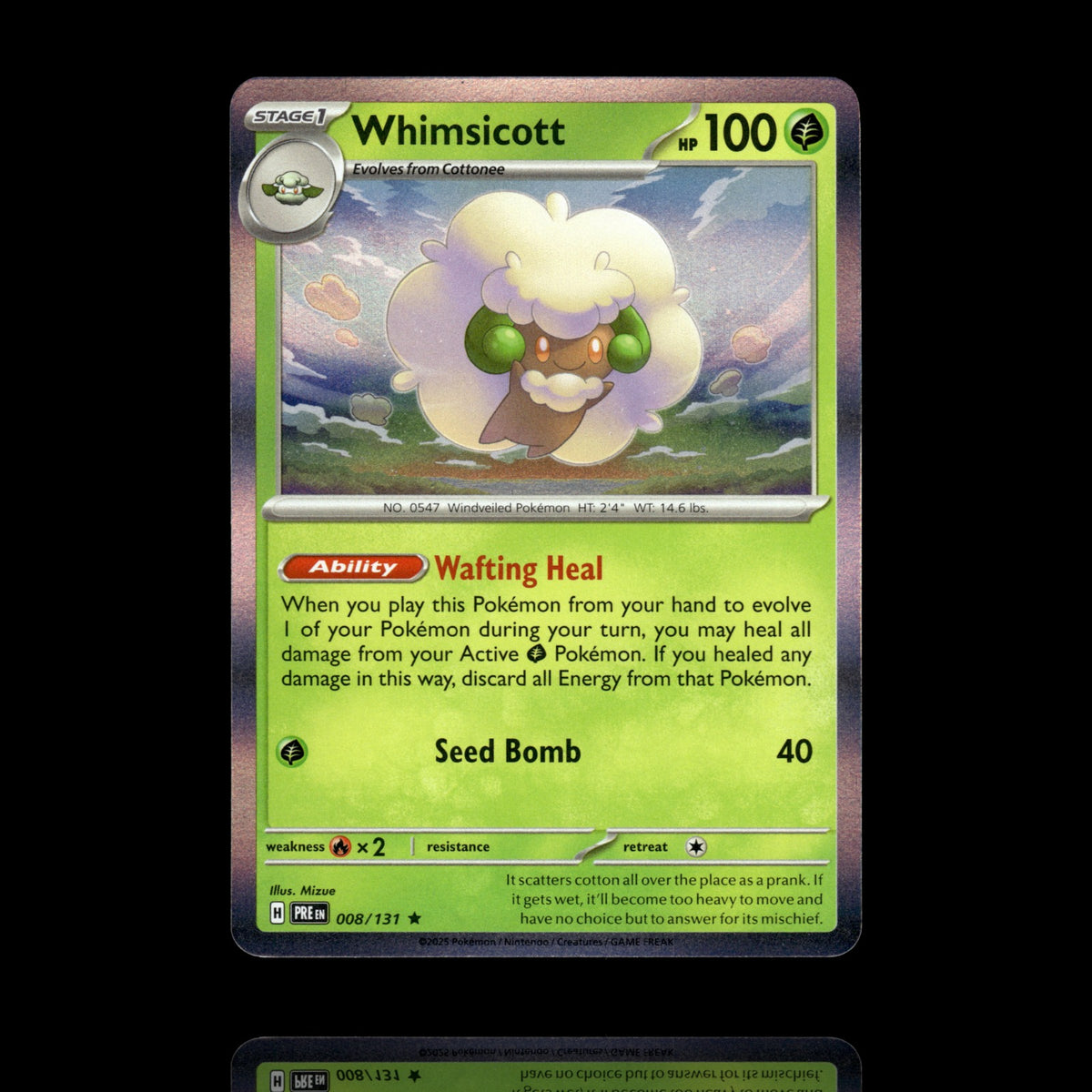▸ Whimsicott | SV: Prismatic Evolutions | Rare | 008/131 | NM