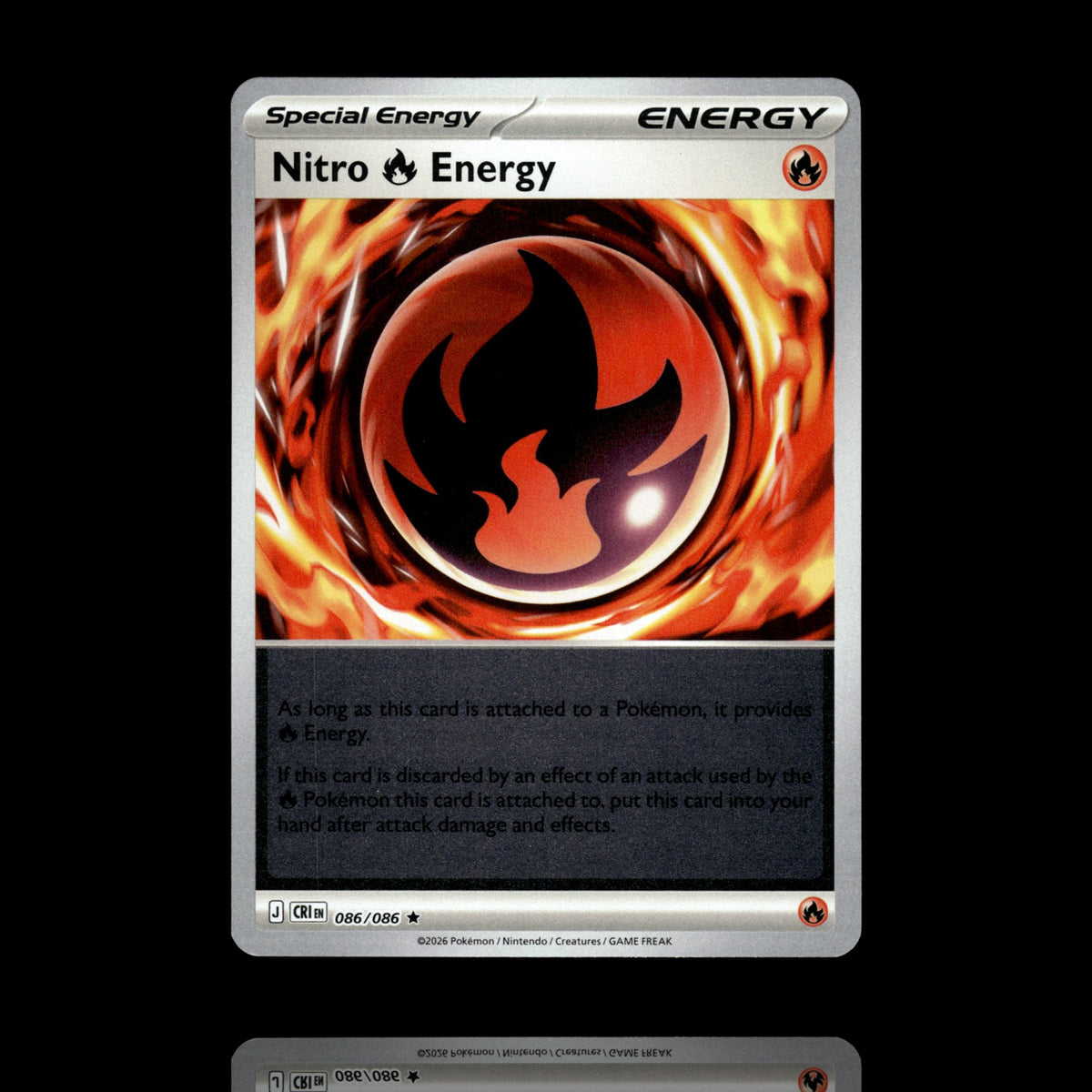 ▸ Nitro R Energy | ME04: Chaos Rising | Reverse Holo | 086/086 | NM