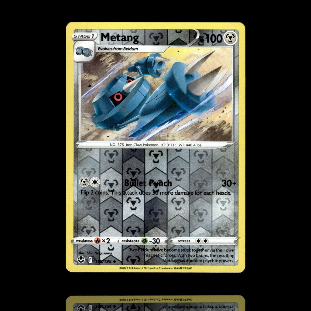 ▸ Metang | SWSH12: Silver Tempest | Reverse Holo | 118/195 | NM