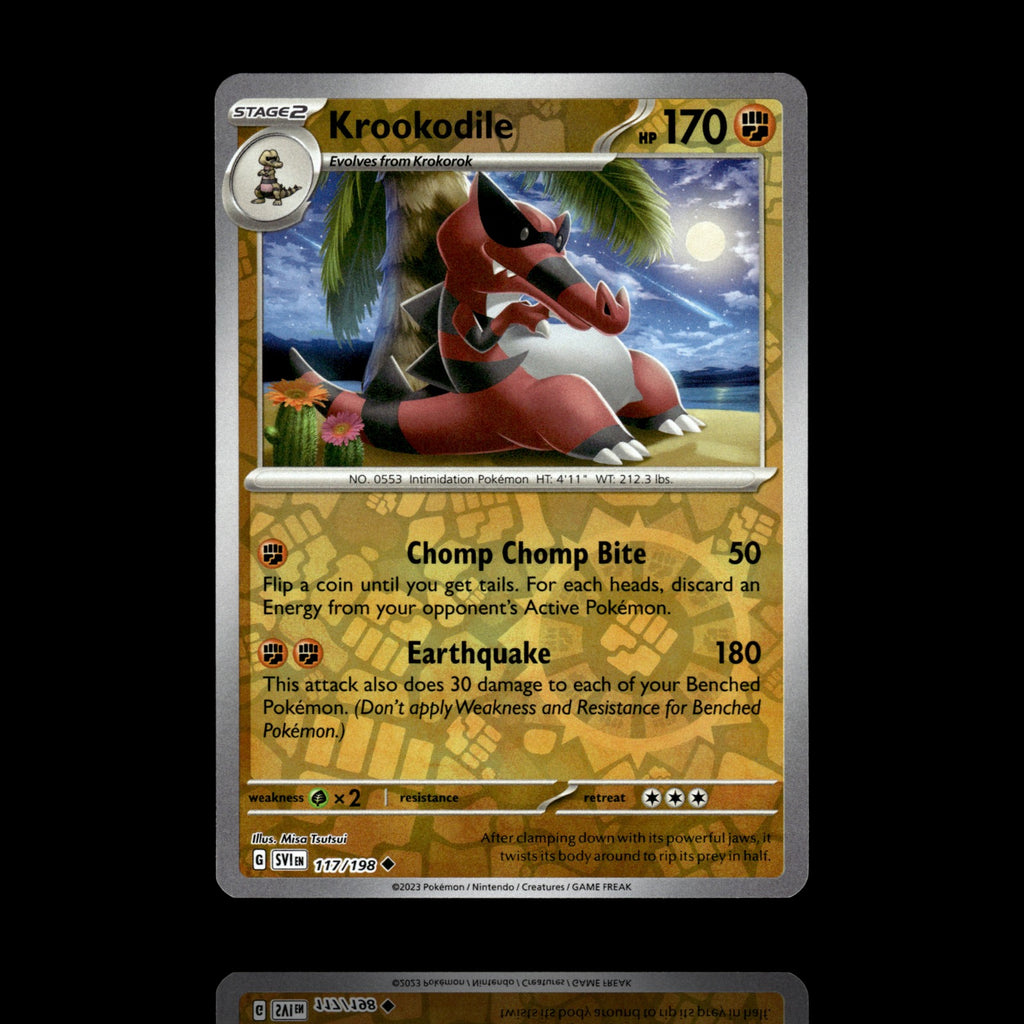 ▸ Krookodile | SV01: Scarlet & Violet Base Set | Reverse Holo | 117/198 | NM