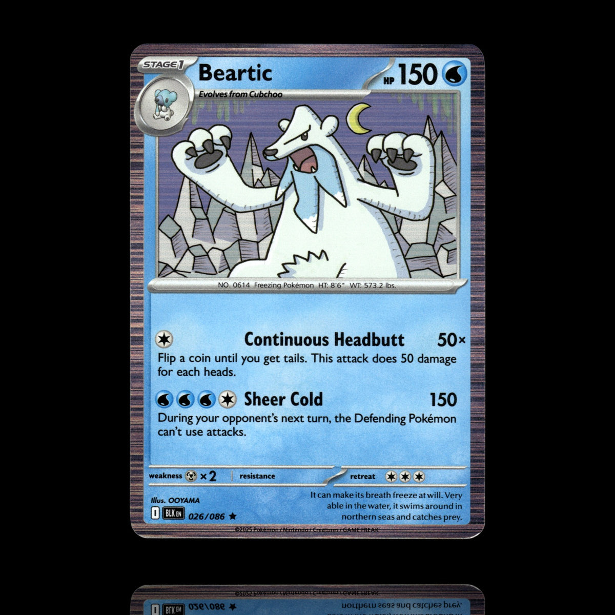 ▸ Beartic | SV: Black Bolt | Rare | 026/086 | NM