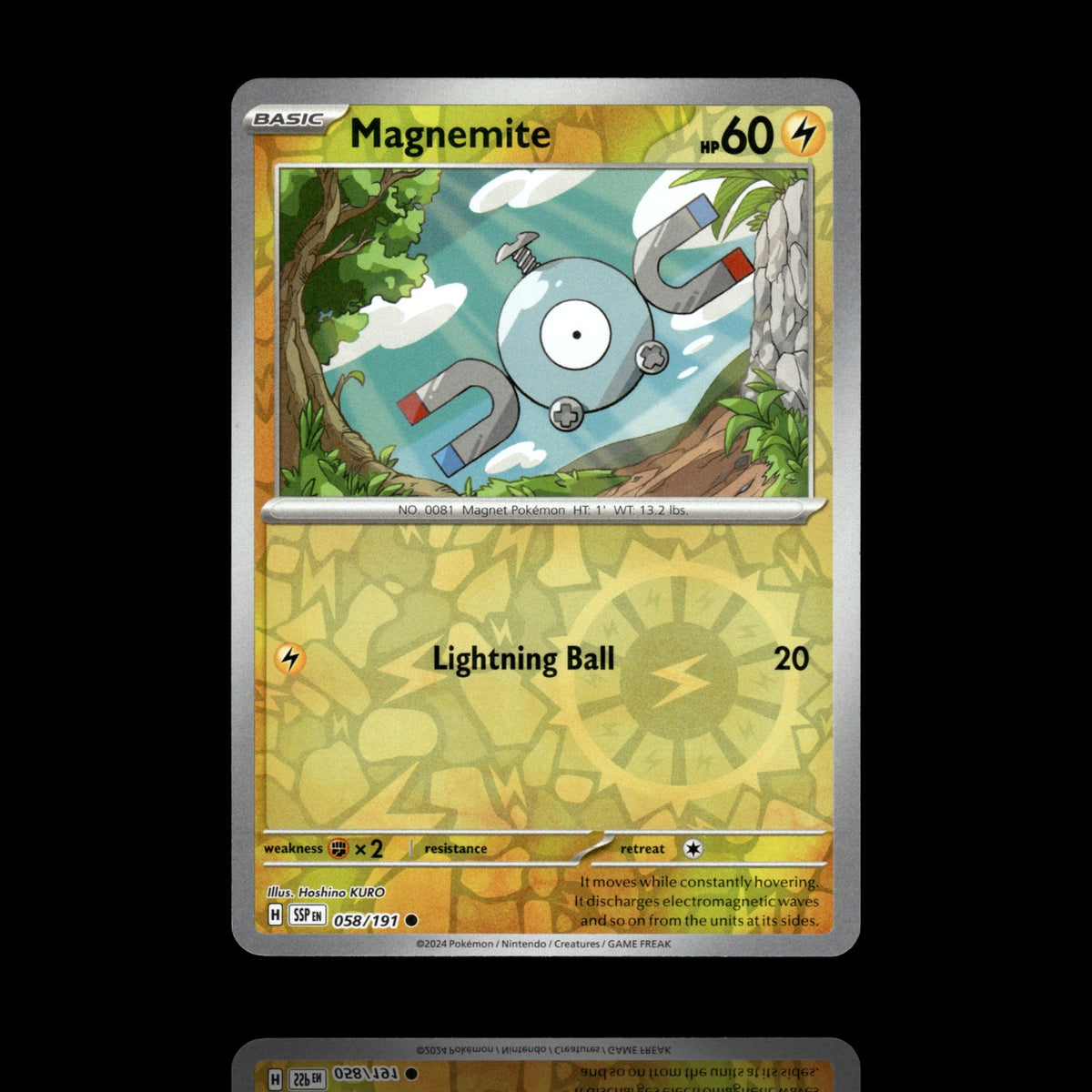 ▸ Magnemite | SV08: Surging Sparks | Reverse Holo | 058/191 | NM