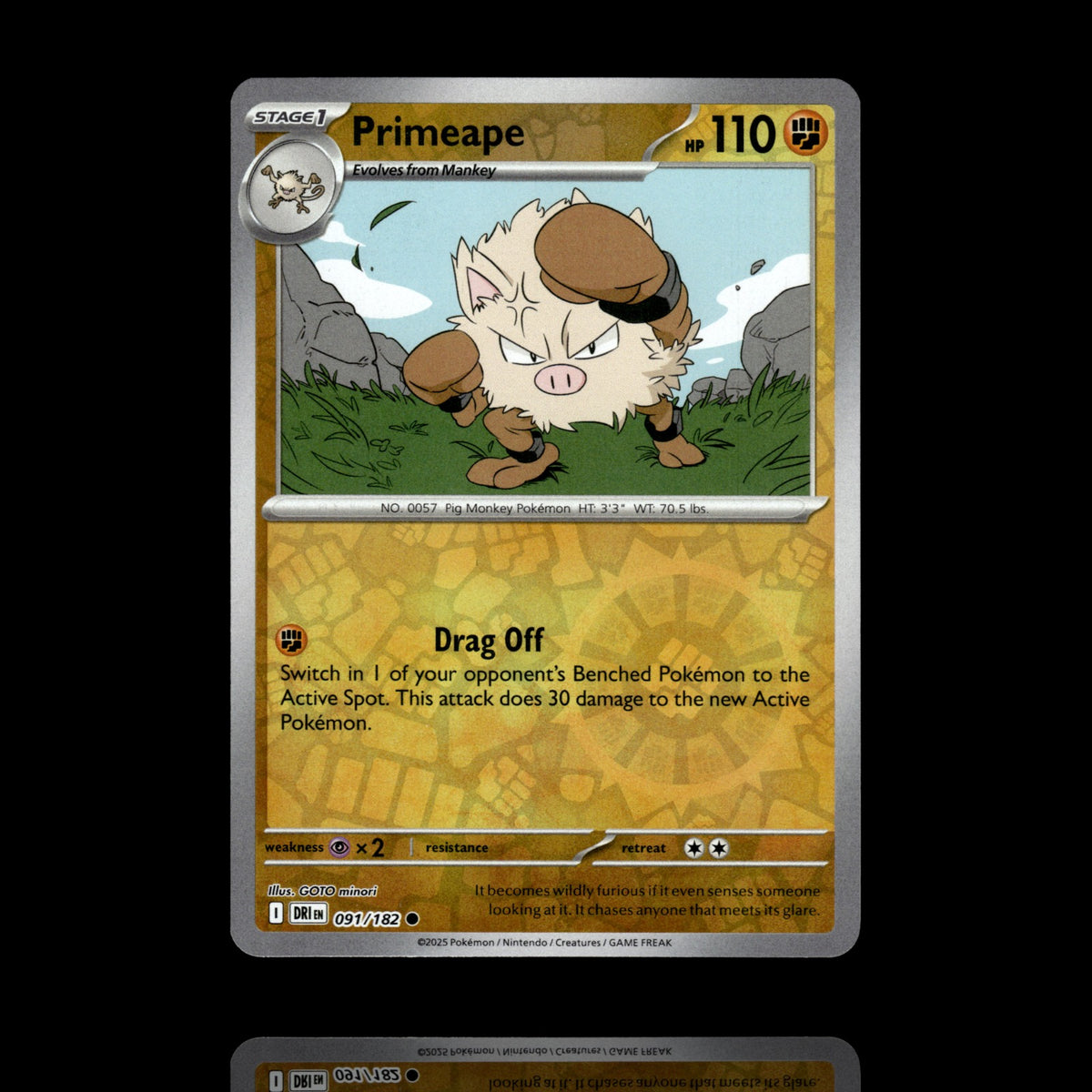 ▸ Primeape | SV10: Destined Rivals | Reverse Holo | 091/182 | NM