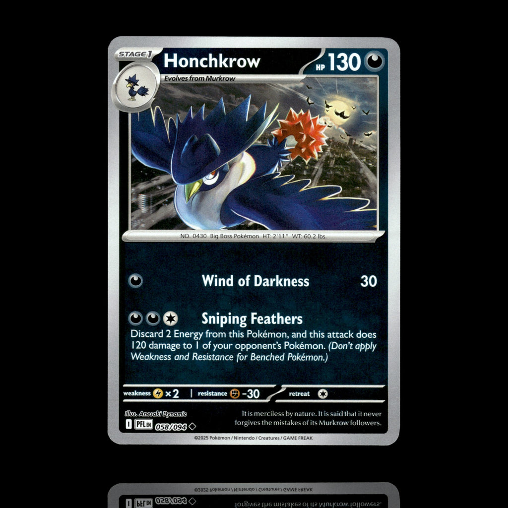 ▸ Honchkrow | ME02: Phantasmal Flames | Reverse Holo | 058/094 | NM