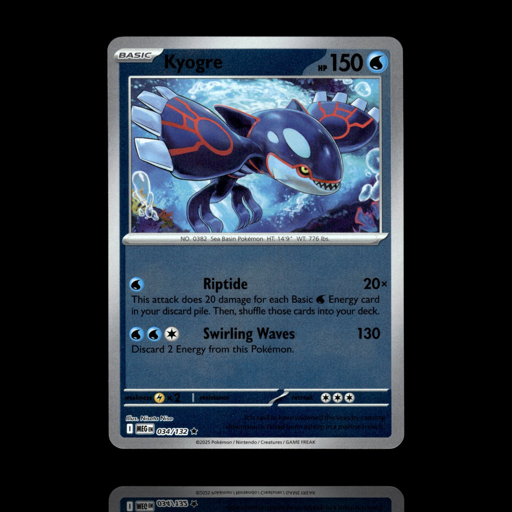 ▸ Kyogre | ME01: Mega Evolution | Reverse Holo | 034/132 | NM