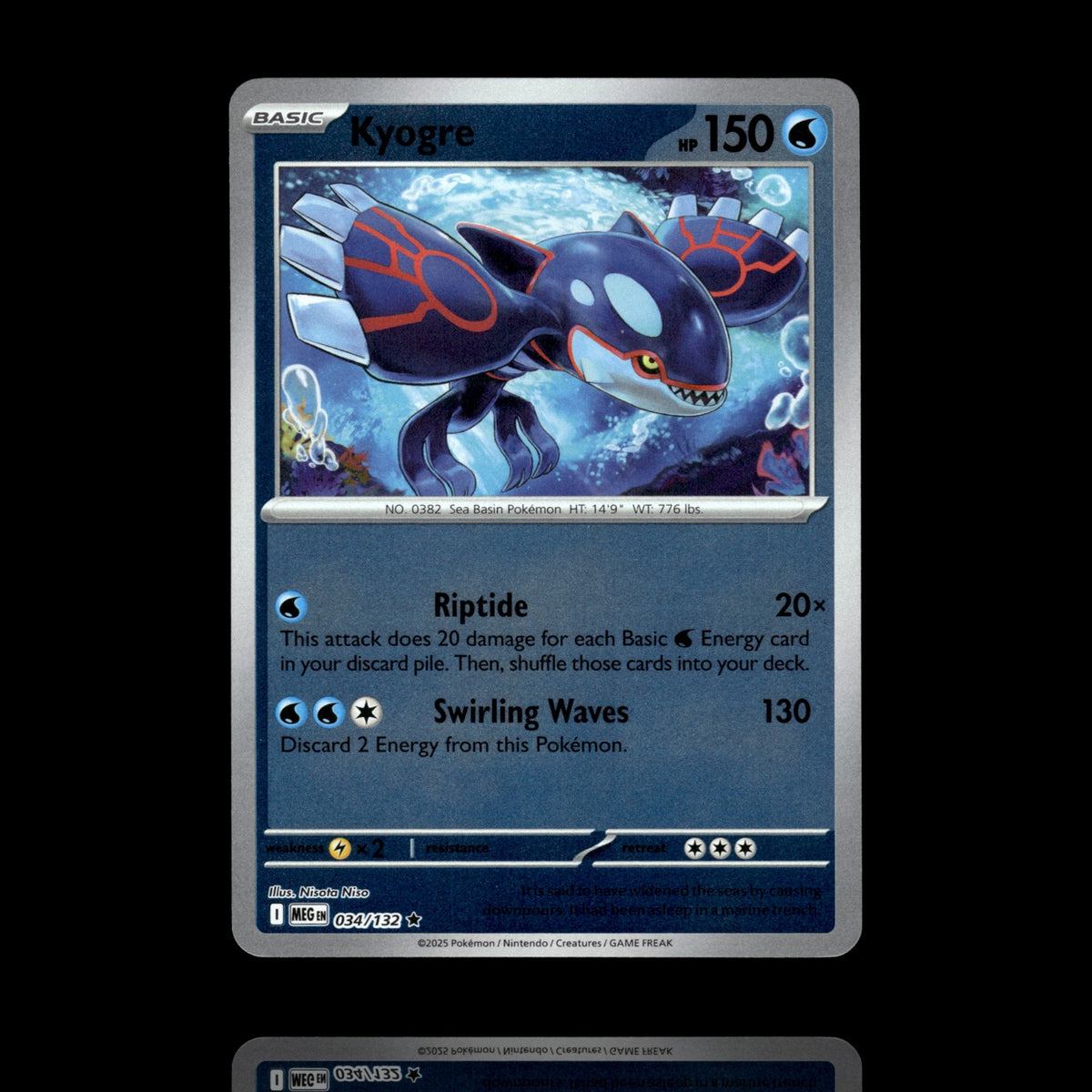 ▸ Kyogre | ME01: Mega Evolution | Reverse Holo | 034/132 | NM