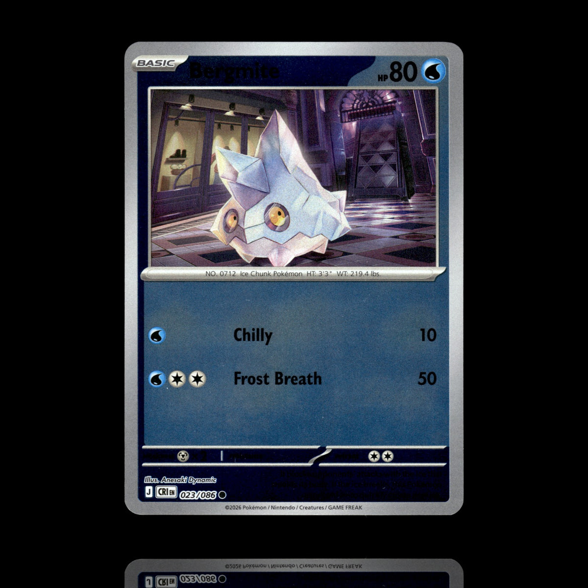▸ Bergmite | ME04: Chaos Rising | Reverse Holo | 023/086 | NM