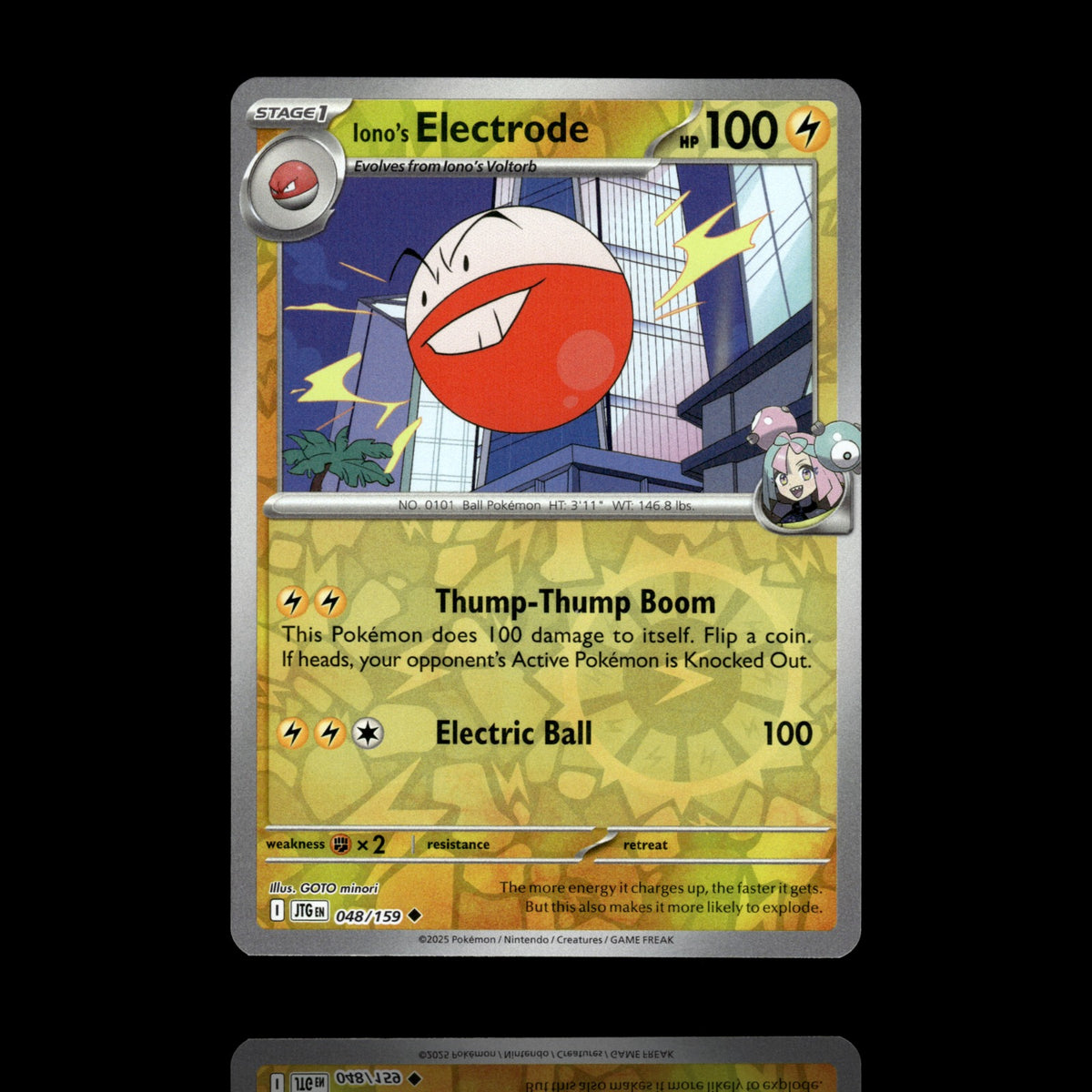 ▸ Iono's Electrode | SV09: Journey Together | Reverse Holo | 048/159 | NM