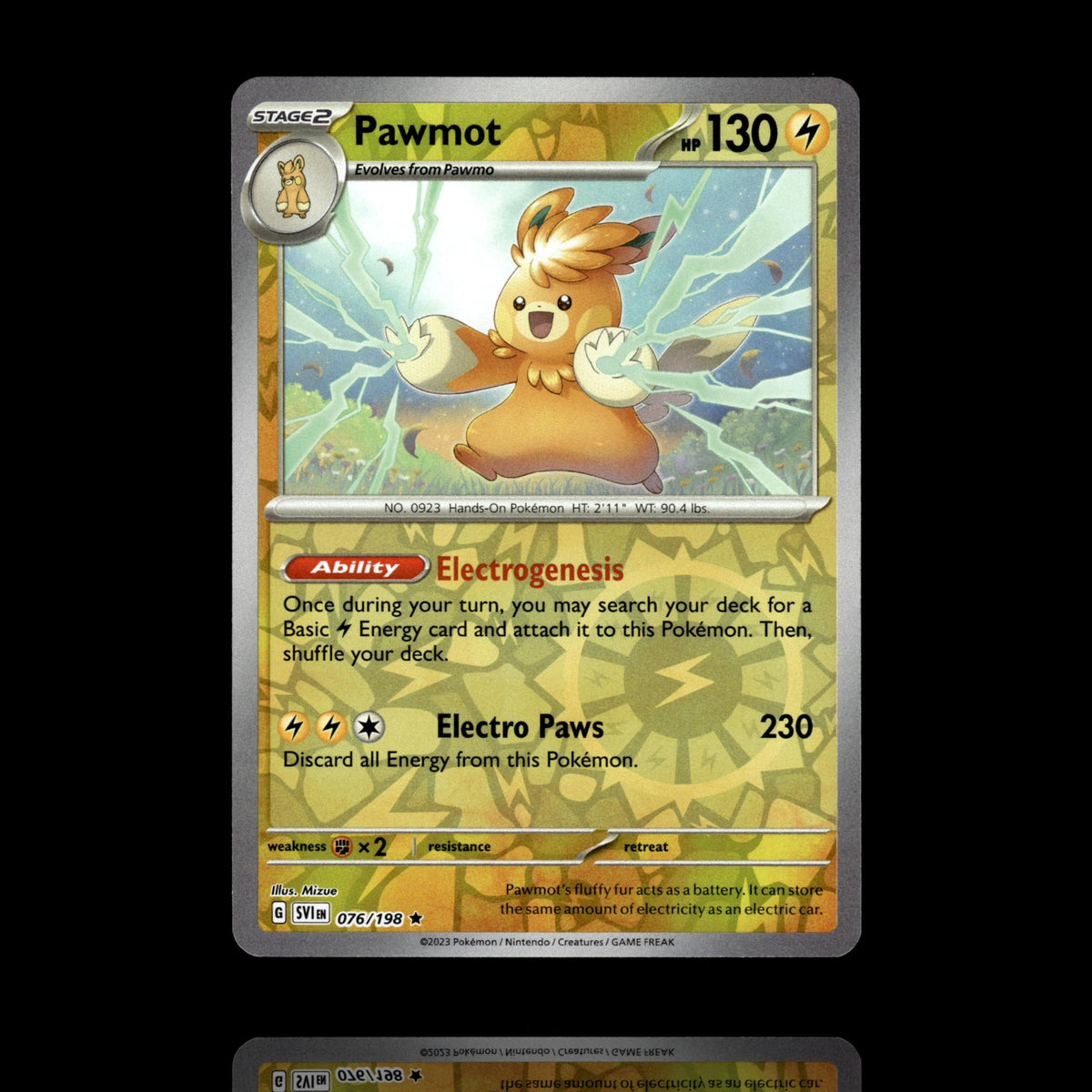 ▸ Pawmot | SV01: Scarlet & Violet Base Set | Reverse Holo | 076/198 | NM