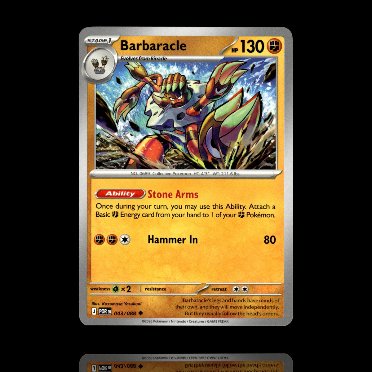 ▸ Barbaracle | ME03: Perfect Order | Uncommon | 043/088 | NM