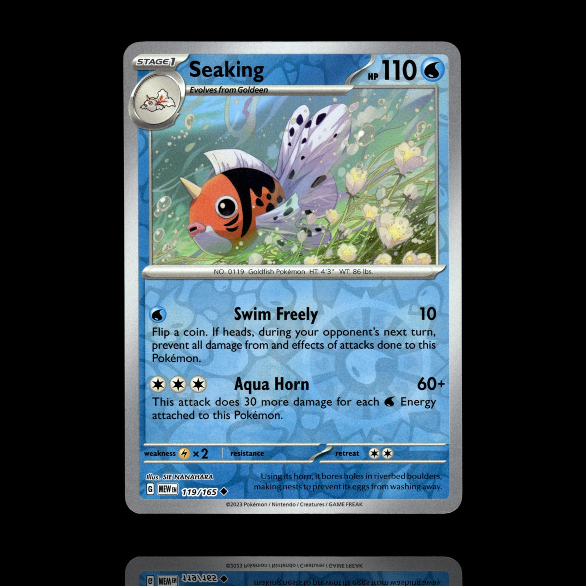 ▸ Seaking | SV: Scarlet & Violet 151 | Reverse Holo | 119/165 | NM