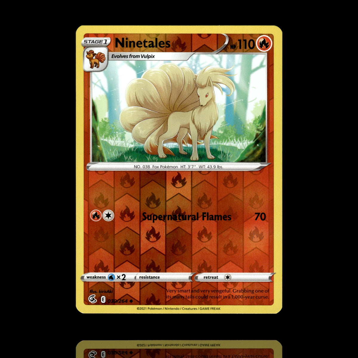 ▸ Ninetales 30 | SWSH08 Fusion Strike | Reverse Holo | 030/264 | NM