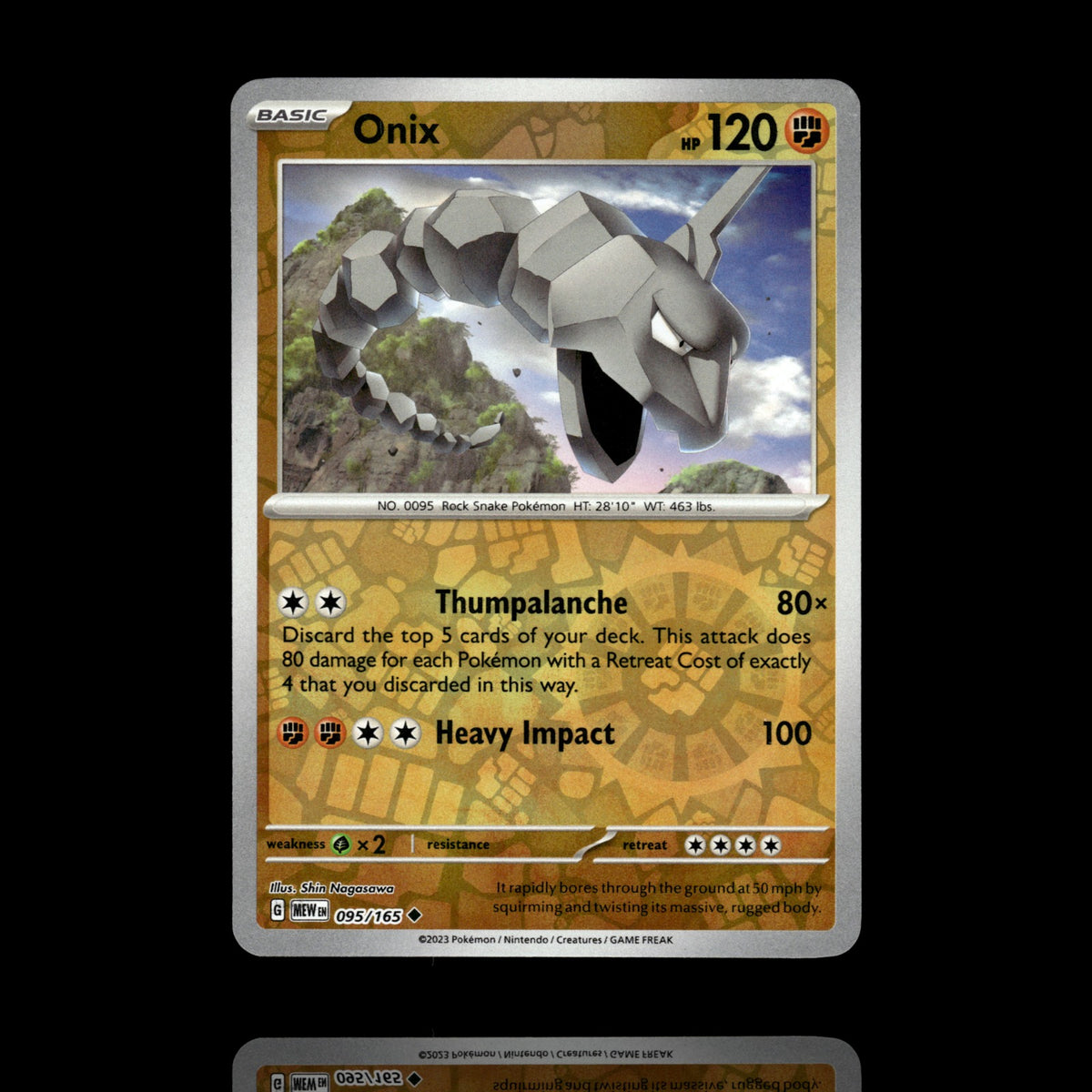 ▸ Onix | SV: Scarlet & Violet 151 | Reverse Holo | 095/165 | NM