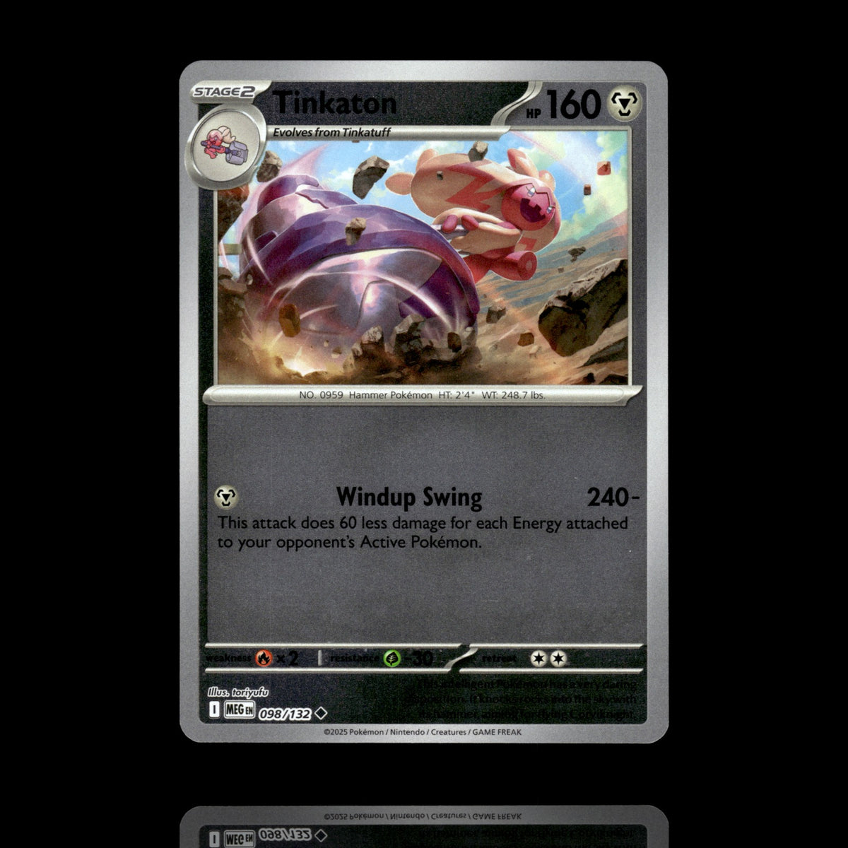 ▸ Tinkaton | ME01: Mega Evolution | Reverse Holo | 098/132 | NM
