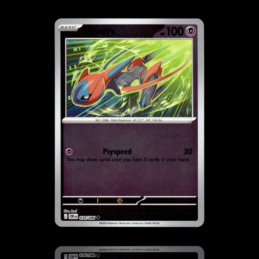 ▸ Deoxys | ME04: Chaos Rising | Reverse Holo | 034/086 | NM