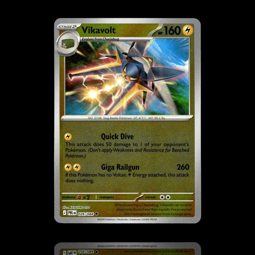 ▸ Vikavolt | ME05: Pitch Black | Reverse Holo | 026/084 | NM