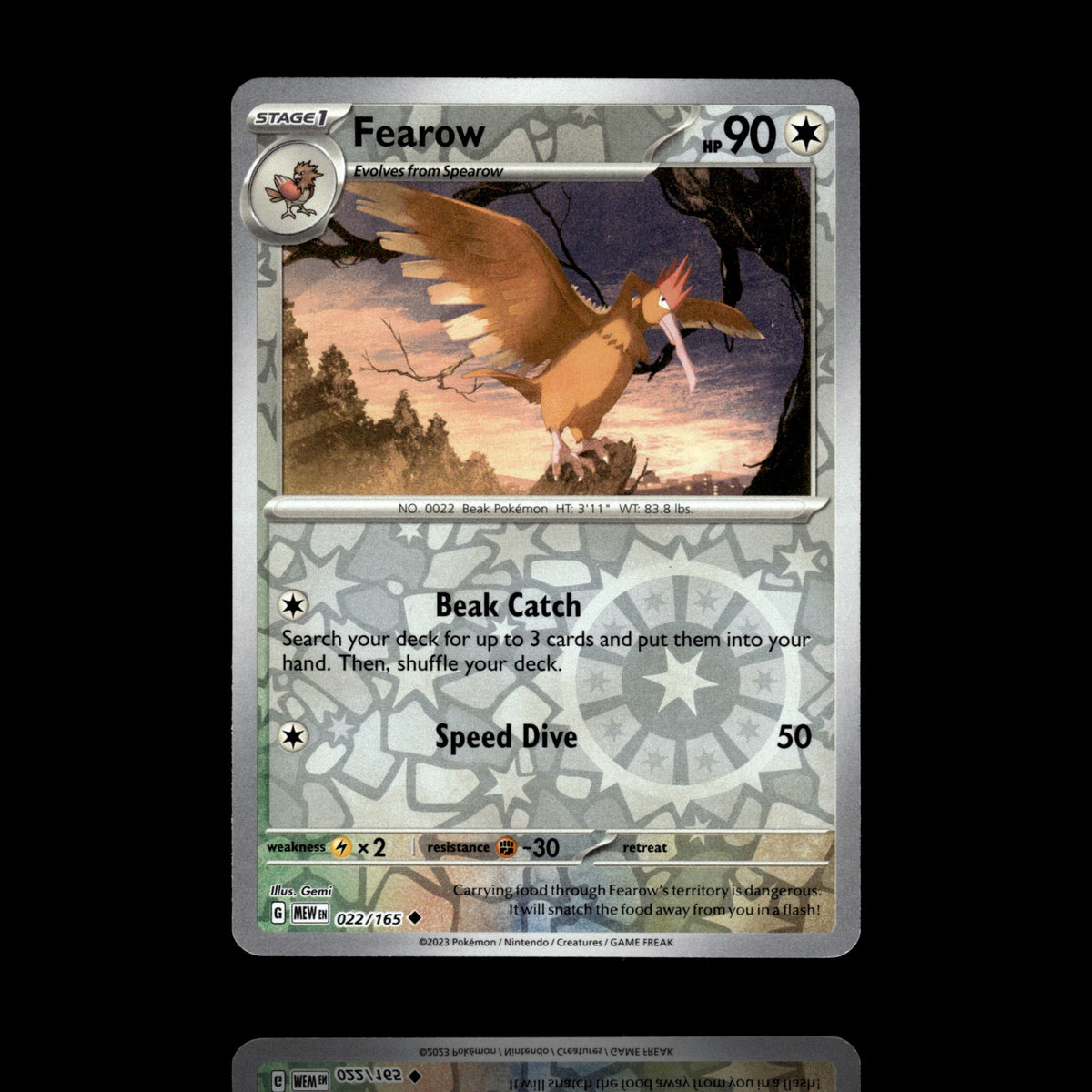 ▸ Fearow | SV: Scarlet & Violet 151 | Reverse Holo | 022/165 | NM